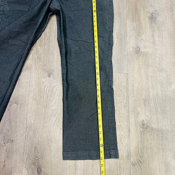 Riders by Lee Women's Gray Herringbone Trousers Pants Size 16 Stretch pinstripes - Picture 6 of 13